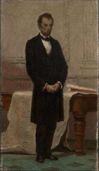 Portrait of Abraham Lincoln by the Boston artist William Morris Hunt,